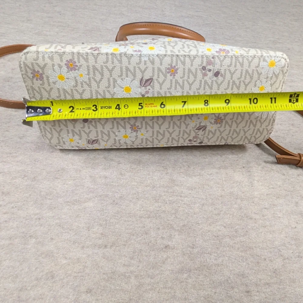 *NEW* JNY Cream Daisy Spring Dome Handbag Purse Detachable Shoulder Strap Medium - Picture 7 of 11